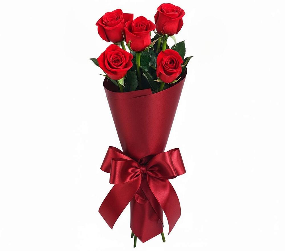 Букет 5 Красных роз Эдлесс Лав в Саввинской Слободе