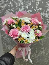 Букет цветов из:  Гвоздики, Орхидеи и Розы #REPLACE_PRED# Саввинской Слободе